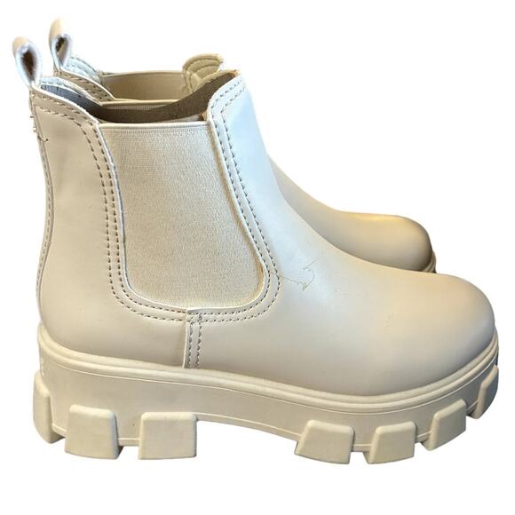 New Circus Sam Edelman Darielle Chelsea Boots Women's Size 7.5 M Ivory Chunky
